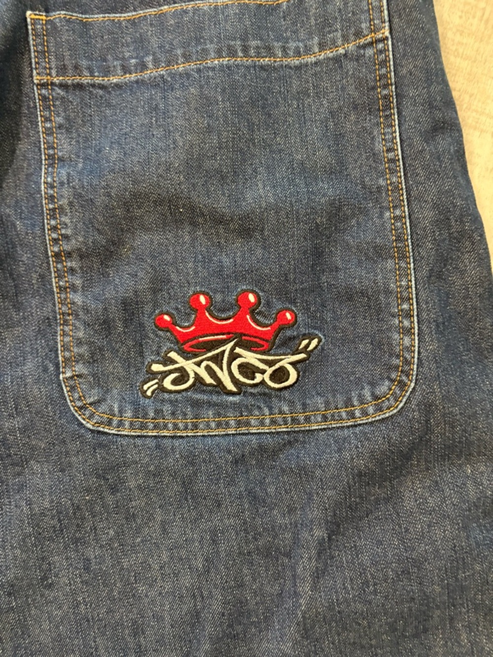 JNCO Vintage Red Crown Wide Leg Jeans